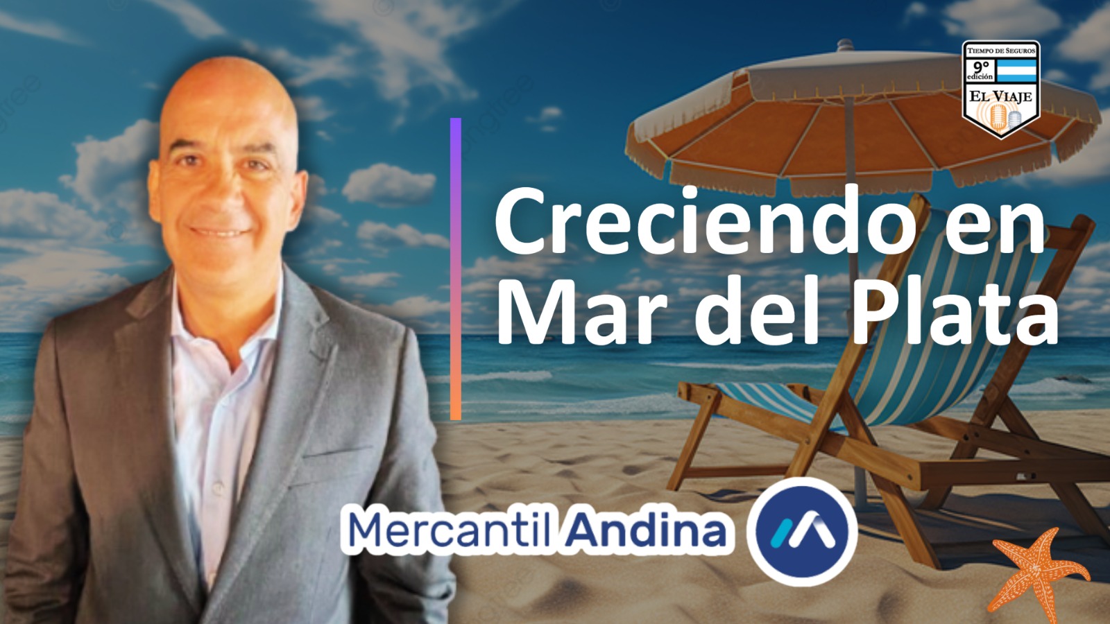 En el inicio de la última emisión realizada en el marco de la 9° edición de "El Viaje de Tiempo de Seguros", en esta ocasión en Playa Grande de Mar del Plata, conversamos con Rodrigo Benítez, responsable de la agencia de Mercantil Andina.